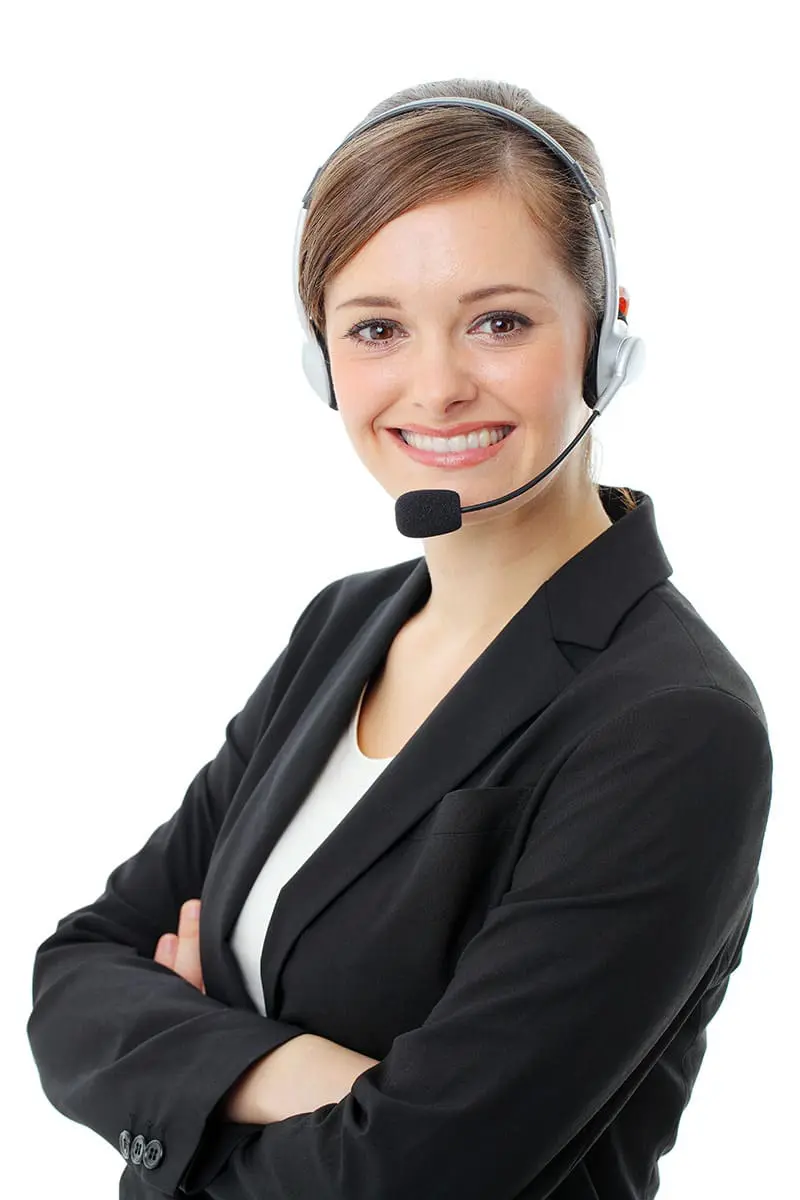 Woman with headset