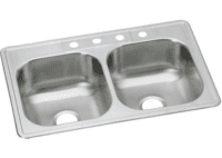 DAYTON DSE23322-3 EQUAL DOUBLE BOWL DROP IN STAINLESS (3 FCT HOLES)