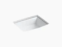 KOHLER 2355-0 ARCHER RECTANGULAR UNDERMOUNT LAVATORY IN WHITE