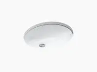 KOHLER 2209-0 CAXTON 15"X12" OVAL UNDERMOUNT LAVATORY IN WHITE