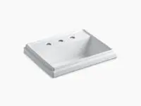 KOHLER 2991-8-0 TRESHAM RECTANGULAR DROP IN LAVATORY IN WHITE