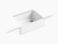 KOHLER 6487-0 WHITEHAVEN 30" SGL BOWL TALL APRON FRONT SINK IN WHITE