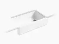 KOHLER 6489-0 WHITEHAVEN 36" SGL BOWL TALL APRON FRONT SINK IN WHITE