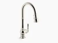KOHLER 99259-SN ARTIFACTS PULLDOWN KITCHEN FAUCET IN POLISHED NICKEL