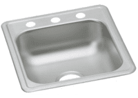 DAYTON D11719-2 17"X19" SINGLE BOWL DROP IN BAR SINK STAINLESS (2 FCT HOLES)