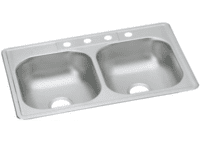 DAYTON D23322-4 EQUAL DOUBLE BOWL DROP IN STAINLESS