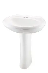 GERBER 22-514 MAXWELL PEDESTAL 25" X 20" 4" FAUCET HOLES WHITE