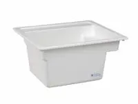 MUSTEE 25K VECTOR DROP IN LAUNDRY TUB 25"X22"X12.75" WHITE