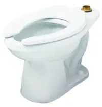 GERBER 25-833 NORTH POINT 1.28/1.6 GPF ELONGATED TOP SPUD BOWL WHITE