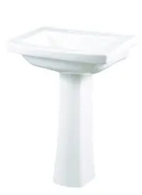 GERBER 22-519 BLAZE/BURR RIDGE 24" X 20" PEDESTAL 8" FCT HOLES WHITE