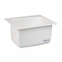 MUSTEE 10K DROP IN LAUNDRY TUB 25"X22"X13.25" WHITE