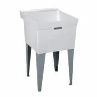 MUSTEE 18FK FLOOR MOUNT LAUNDRY TUB 20" X 24", 19 GALLON WHITE