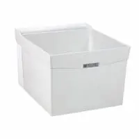 MUSTEE 18WK WALL HUNG LAUNDRY TUB 20"X24", 19 GALLON WHITE