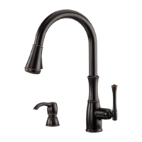 PFISTER GT529-WH1Y WHEATON 1 HANDLE PULLDOWN KIT FCT W/SOAP TUSCAN BRZ