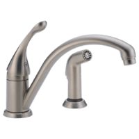 DELTA 441-SS-DST COLLINS SINGLE HANDLE KIT FAUCET WITH SPRAY STAINLESS