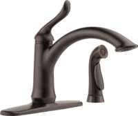 DELTA 4453-RB-DST LINDEN 1 HANDLE KITCHEN FAUCET W/ SPRAY VENETIAN BRZ