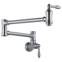DELTA 1177LF-AR TRADITIONAL WALL MOUNT POT FILLER ARCTIC STAINLESS