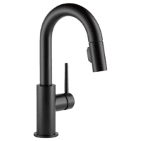 DELTA 9959-BL-DST TRINSIC 1-HANDLE PULL DOWN BAR/PREP FCT IN MATTE BLACK