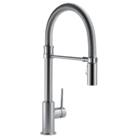 DELTA 9659-AR-DST TRINSIC PRO 1-HANDLE PULL DOWN KIT FCT W/SPRING SPOUT ARCTIC STAINLESS