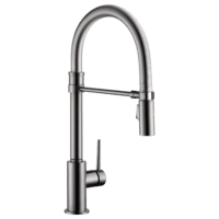 DELTA 9659-KS-DST TRINSIC PRO 1-HANDLE PULL DOWN KIT FCT W/SPRING SPOUT BLACK STAINLESS