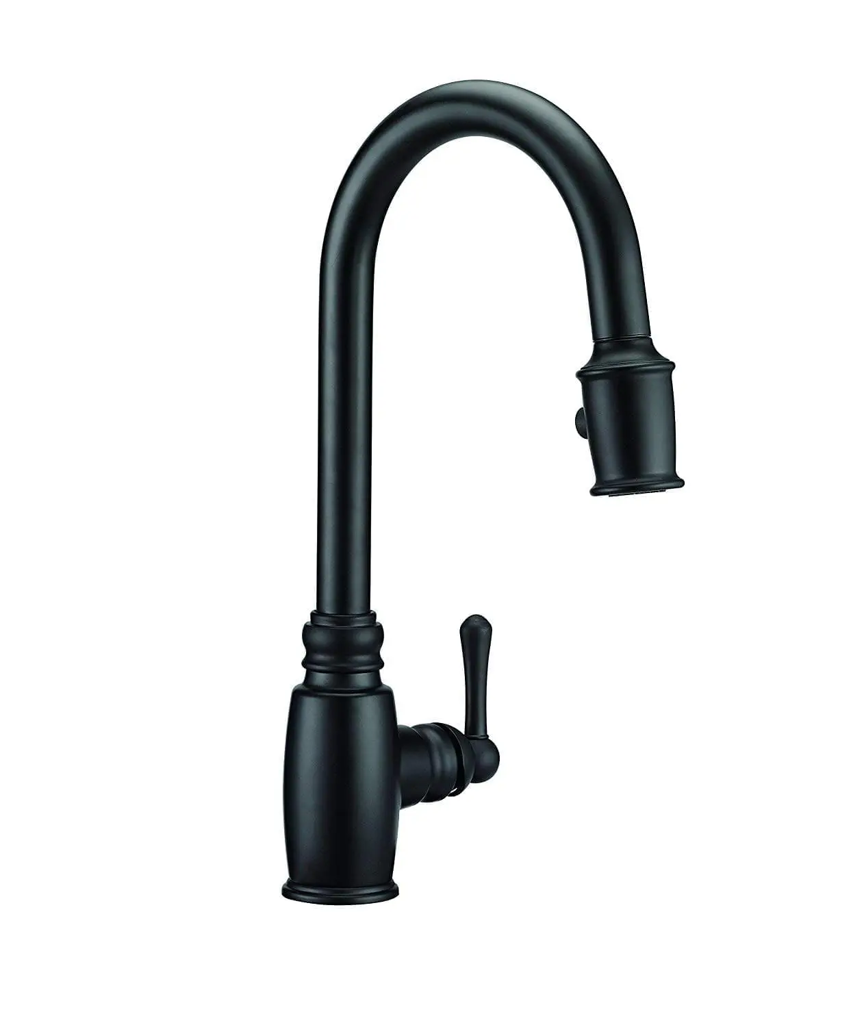 DANZE D455557BS OPULENCE 1-HANDLE PULL DOWN KITCHEN FAUCET SATIN BLACK - Image 2