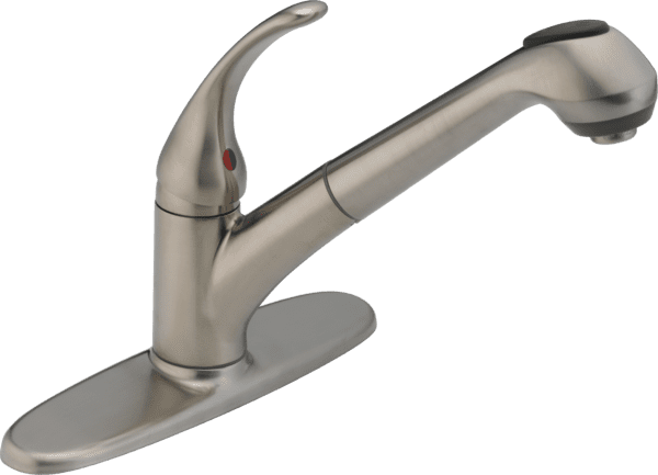 Delta B4310lf Ss Foundations 1 Handle Pull Out Kitchen Faucet