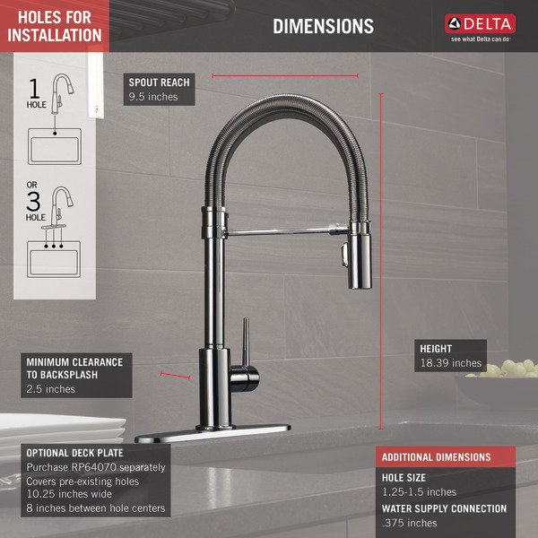 Delta Trinsic Chrome Pull Down Kitchen Faucet Wow Blog   329643 4 